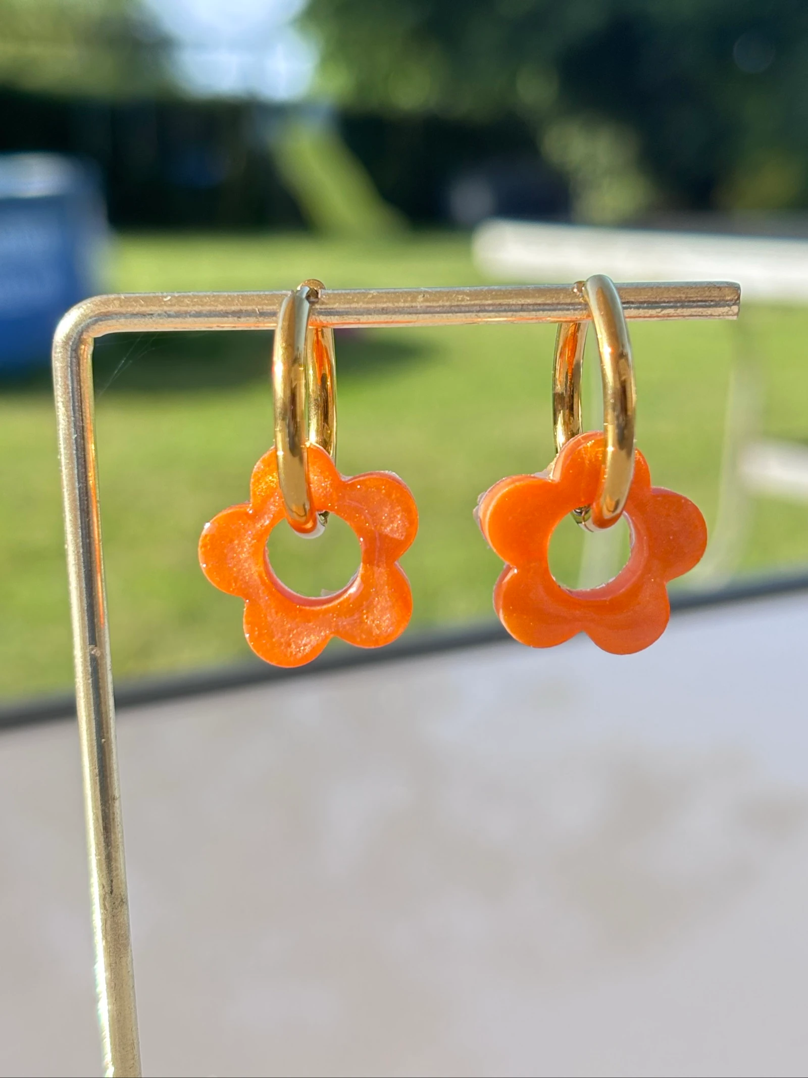 Pampille orange avec créole